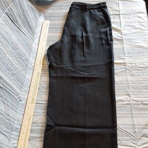 J. Crew Women's Wide-Leg Trouser Dress Pants Size 8 Pleated Black BX578 NWT $98